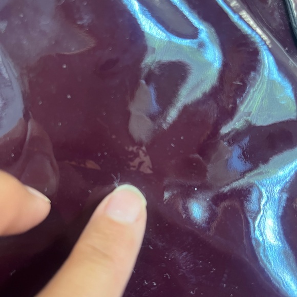 COACH Purple Patent Leather Madison Bag Purse - Picture 11 of 11